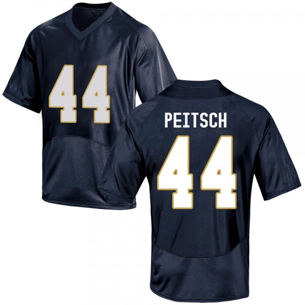 Alex Peitsch Notre Dame Fighting Irish NCAA Youth #44 Navy Blue Game College Stitched Football Jersey LRL1555GR